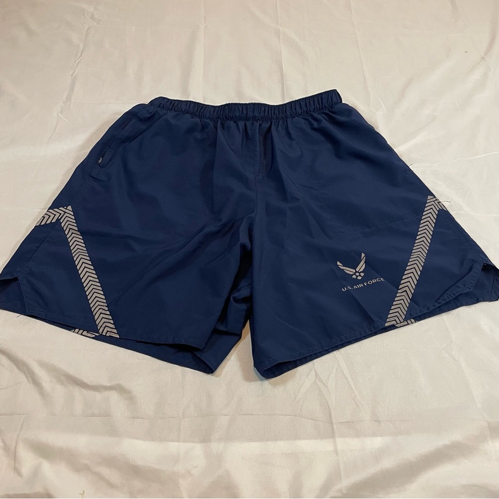 Air Force USAF IPTU Blue Shorts Reflective PT Trunks Size‎ Medium Official 7in